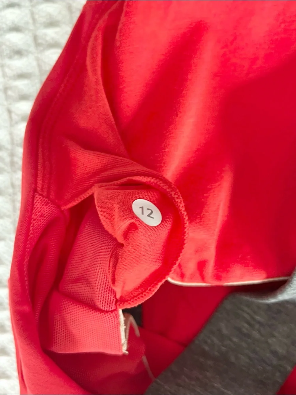 lululemon athletica Red Tank Top with Contrast Gray Straps size 12